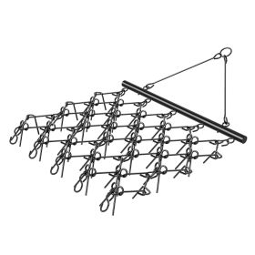 Drag Harrow, 5 x 4.5 ft Durable Chain Harrow with 60 Sharp Teeth, Suitable for ATV UTV Tractor, Ideal for Soil Preparation, Seeding