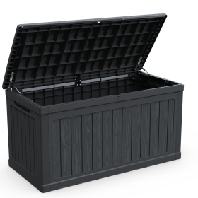 230 Gallon Large Outdoor Storage XXL Deck Box for Patio Furniture, Outdoor Cushions, Garden Tools and Sports/Pools Equipment, Waterproof Resin