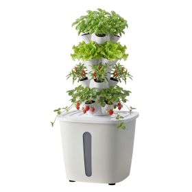 Hydroponic Tower, 20 Pods 4 Tiers Hydroponics Growing System Kit, Vertical Home Hydronic Garden with 20L Water Tank & Pump
