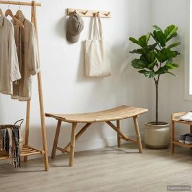 Garden Bench Natural 43.31 x 17.72 x 19.69 in Bamboo