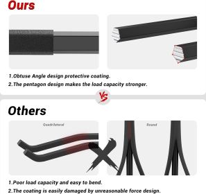 Garage Storage Hooks, Heavy Duty Steel Tool Organizer, 12.4 Inch Wall Mount Hangers Racks for Car Tires, Ladders, Chairs, Ropes and Garden Tools