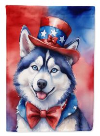 Siberian Husky Patriotic American Garden Flag Mailbox Flag Decorative Yard Flag Banner Outside Patio Artwork Yard Flower Beds, Garden Size, Multi