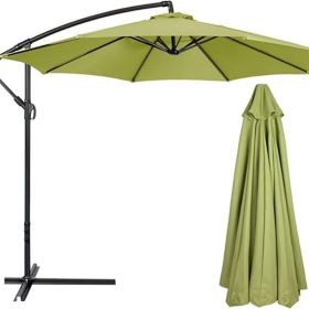 10 FT 8 Rib Umbrella Canopy Replacement Outdoor Market Patio Table Umbrella Strong and Thick Canopy Cover for Backyard Garden Courtyard Swimming (size: Agate Green  (8 Ribs))