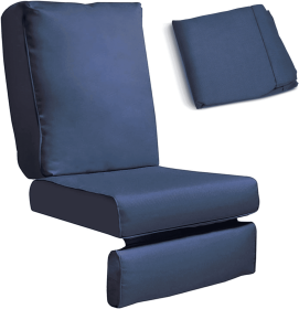 Recliner Replacement Cushion Cover, Washable Cushion Deep Seat Covers, UV Resistant, Fade Resistant, and Water Repellent (Color: Navy Blue)
