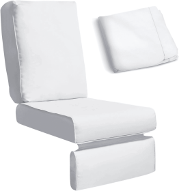 Recliner Replacement Cushion Cover, Washable Cushion Deep Seat Covers, UV Resistant, Fade Resistant, and Water Repellent (Color: White)